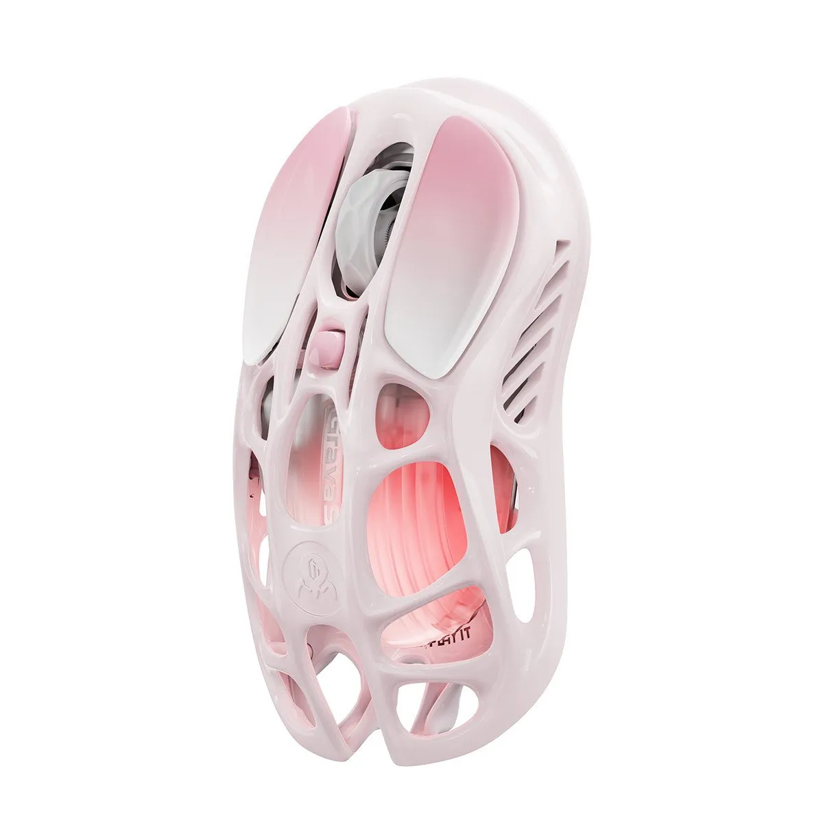 Мышь GravaStar Mercury M1 Pro Sakura Pink, PAW3395, 26000 DPI, 2.4/BT/Wired, 88±3g