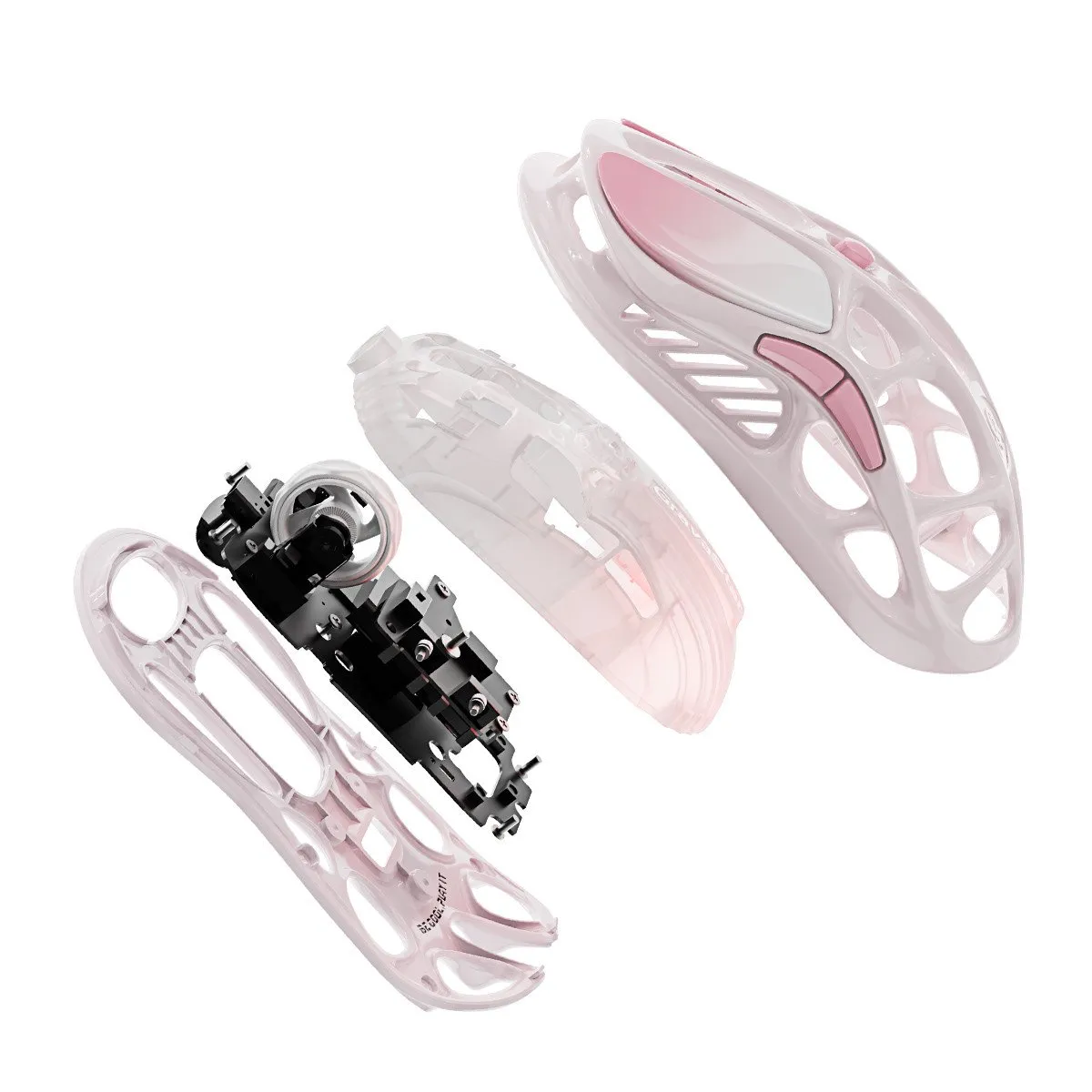 Мышь GravaStar Mercury M1 Pro Sakura Pink, PAW3395, 26000 DPI, 2.4/BT/Wired, 88±3g — фото 8