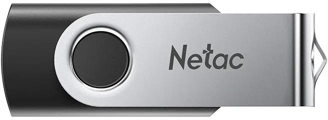 USB Флеш 64GB 3.2 Netac U505 NT03U505N-064G-32BK серебристый/черный
