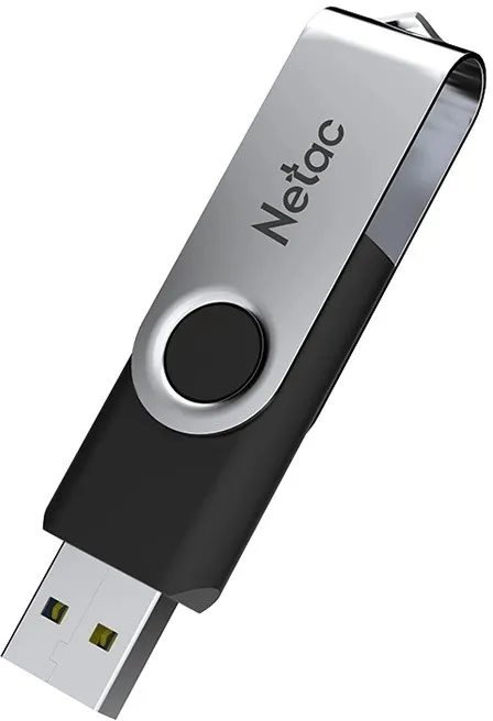 USB Флеш 64GB 3.2 Netac U505 NT03U505N-064G-32BK серебристый/черный — фото 3