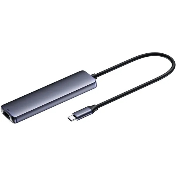 Разветвитель Netac WF13 HUB Type-C to USB3.0+USB2.0x2+100W PD+HDMI серый — фото 2