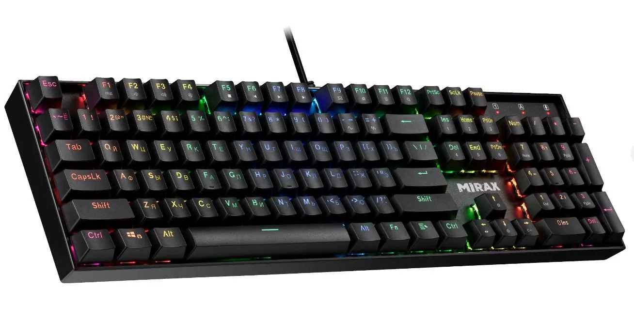 Клавиатура игровая механическая Defender Mirax GK-352 RU черный