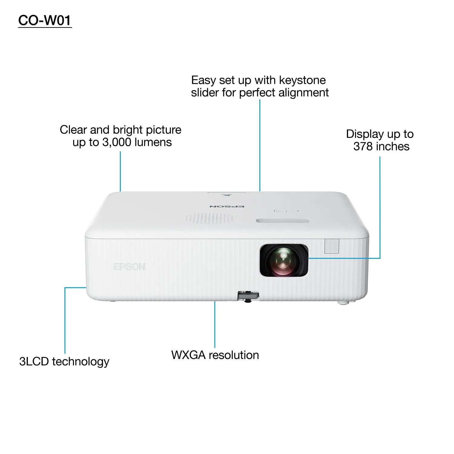 Проектор универсальный Epson CO-W01 — фото 3