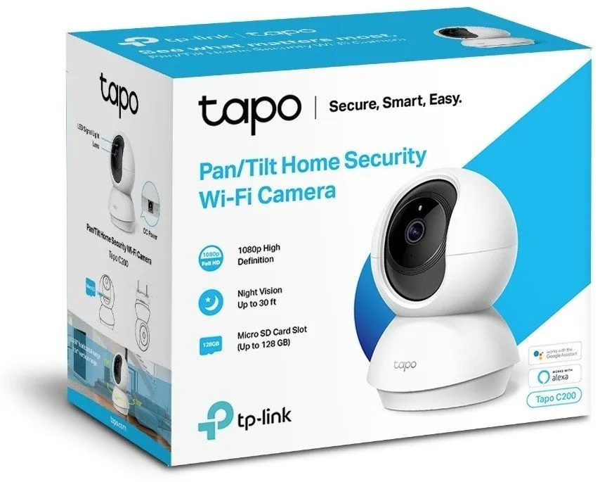 Домашняя Wi-Fi камера TP-Link Tapo C200 белый — фото 2