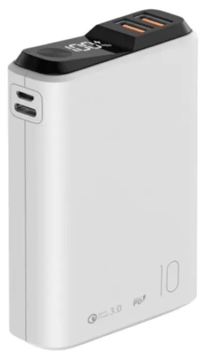 Зарядное устройство Power bank Olmio QS-10, 10000mAh, белый — фото 2
