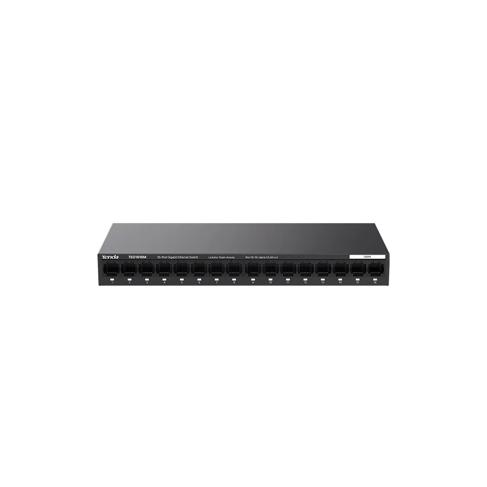 Коммутатор Tenda TEG1016M 16-port Gigabit Ethernet черный