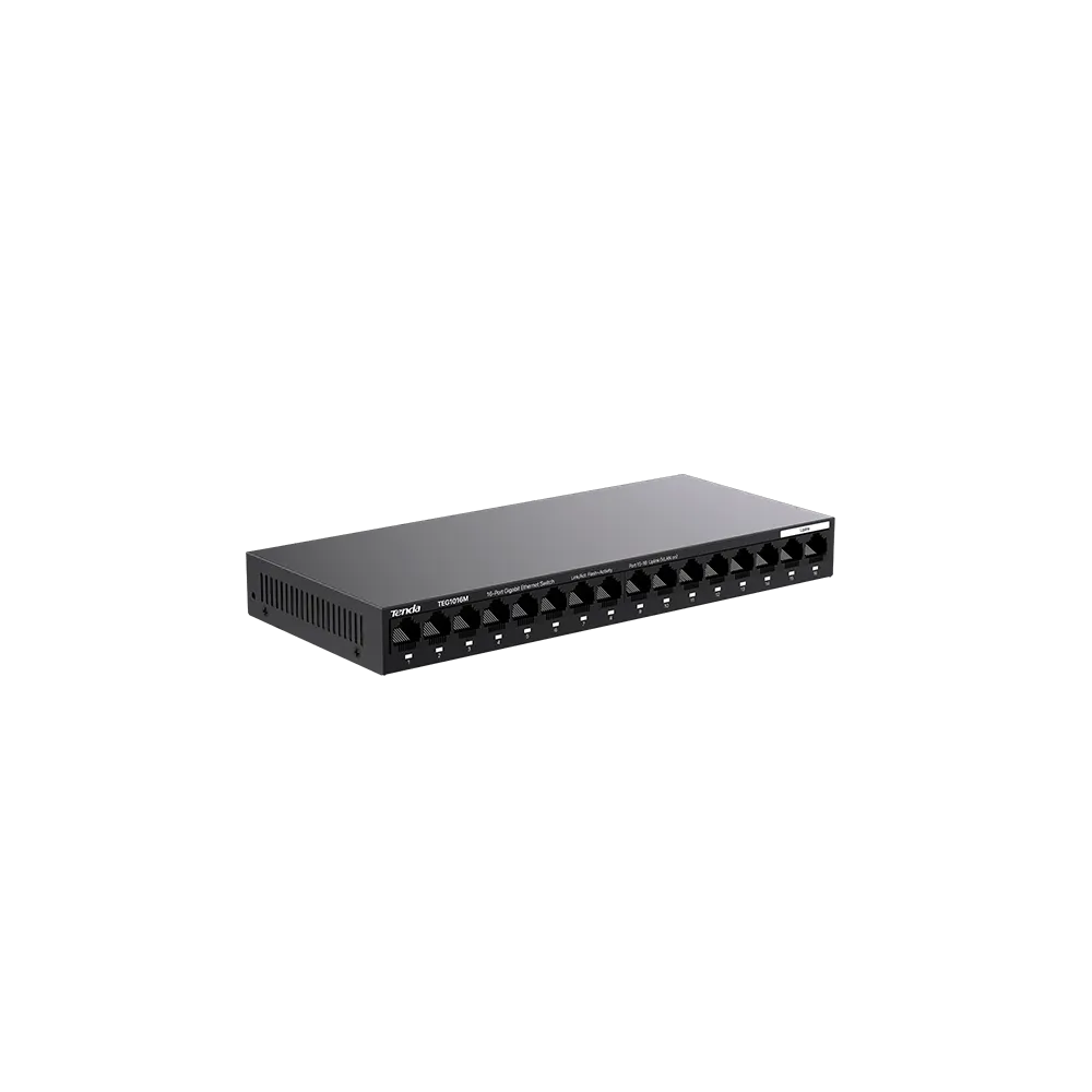 Коммутатор Tenda TEG1016M 16-port Gigabit Ethernet черный — фото 3