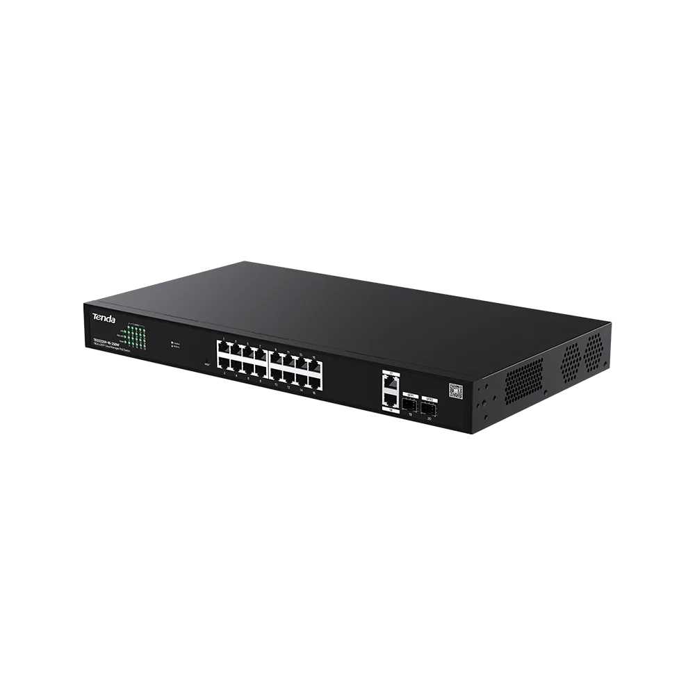 PoE-коммутатор с облачным управлением 18GE+2SFP Tenda TEG2220P-16-250W с 16-Port PoE черный — фото 3