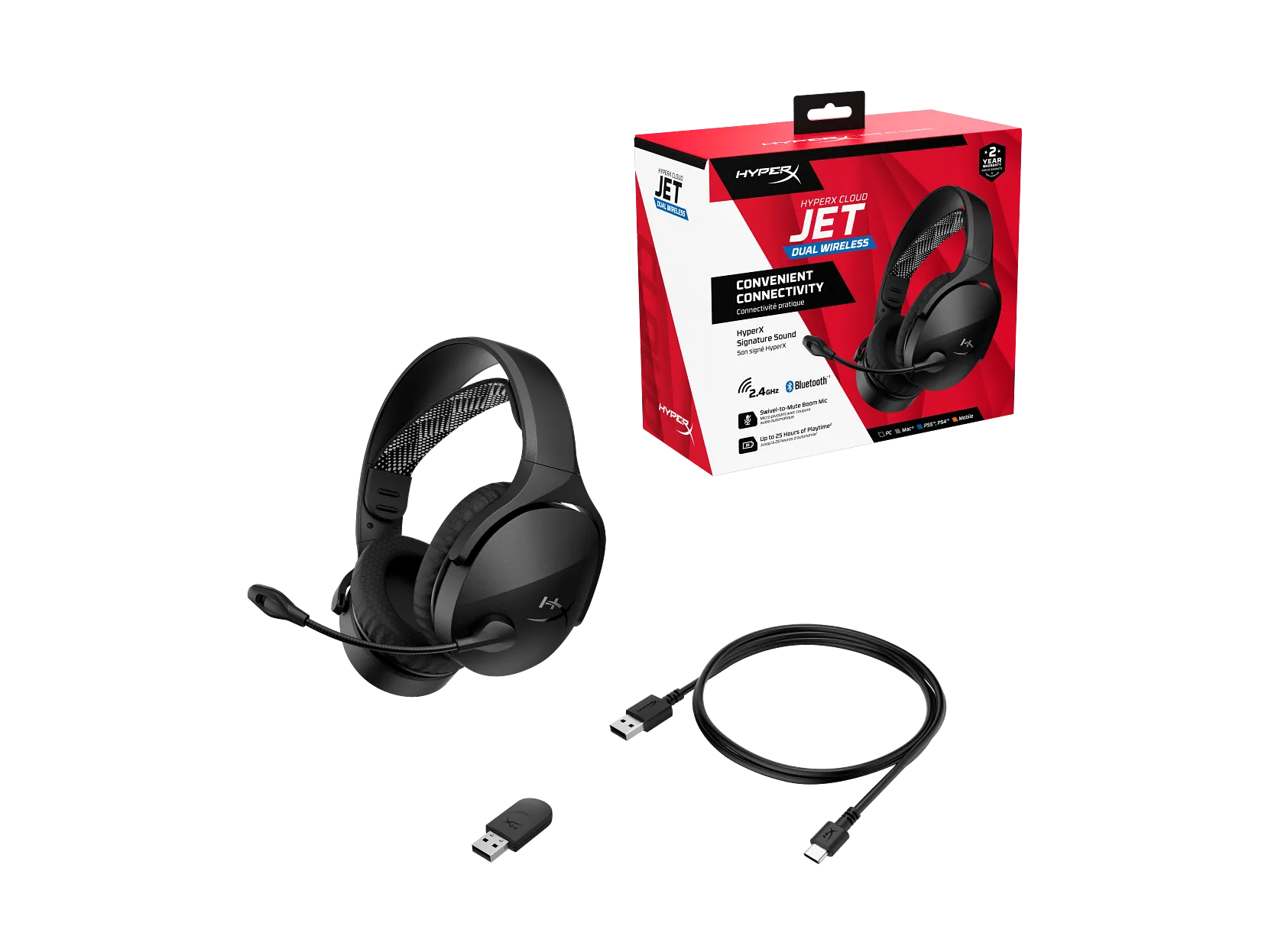 Наушники-гарнитура игровые HyperX AJ0T1AA Cloud Jet черный — фото 3
