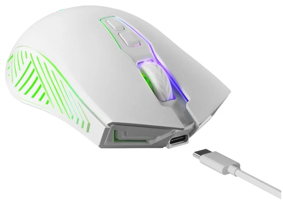 Мышь игровая беспроводная Defender Pandora GM-502 белый