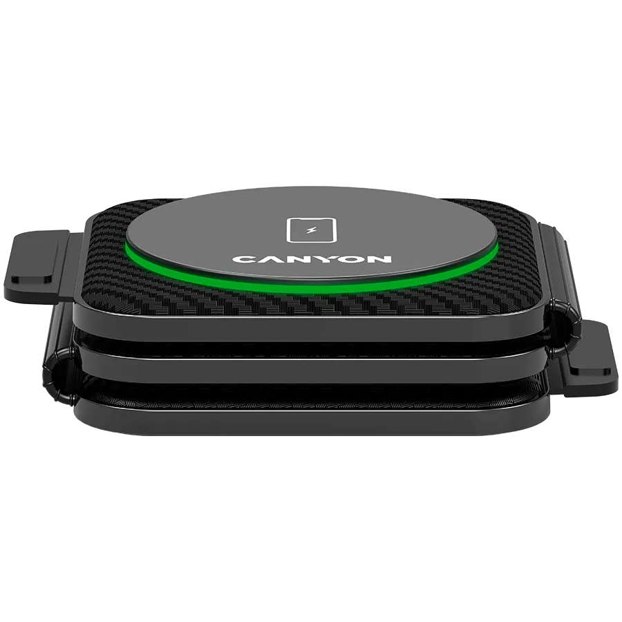 CANYON wireless charger WS-305 15W 3in1 Foldable Black — фото 3