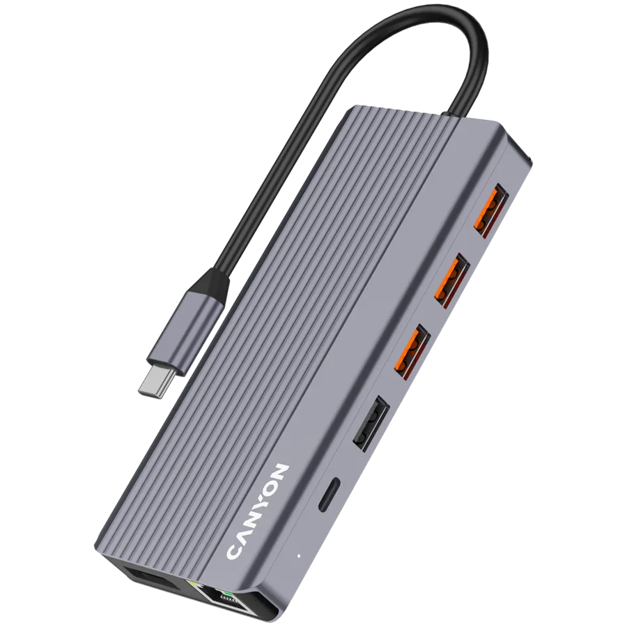 CANYON hub DS-16 13in1 4k USB-C Grey — фото 2