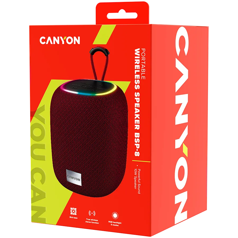 CANYON speaker BSP-8 10W Red — фото 4