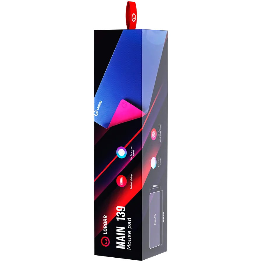 Lorgar Main 139, Gaming mouse pad, High-speed surface, Purple anti-slip rubber base, size: 900mm x 360mm x 3mm, weight 0.6kg — фото 7