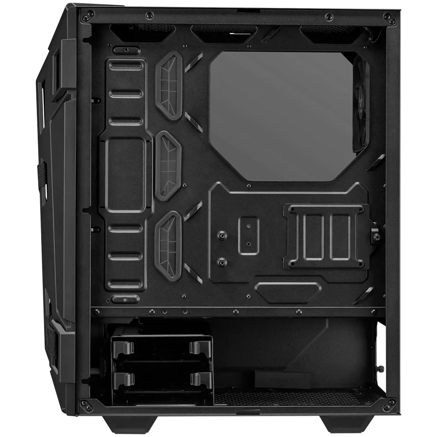 Корпус ASUS TUF Gaming GT301 ATX mid-tower compact case with tempered glass side panel, honeycomb front panel, 120mm AURA Addressable RGB fan, headphone hanger and 360mm radiator support — фото 4