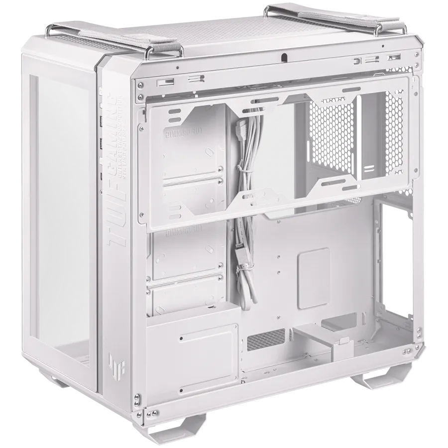 Корпус ASUS TUF Gaming GT502 ATX Gaming case White, Dual Chamber Chassis, Panoramic View, Tempered Glass front and side panel, Tool-Free side panels, Front Panel High-Speed USB Type-C — фото 3