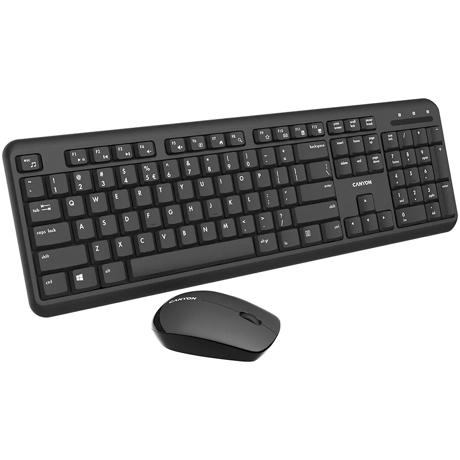 CANYON SET-W20 EN/HU Keyboard+Mouse Velvet Wireless Black — фото 2