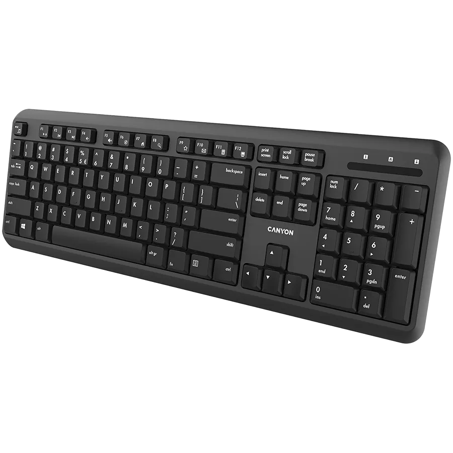 CANYON keyboard HKB-W20 EN/RU Velvet Wireless Black — фото 2