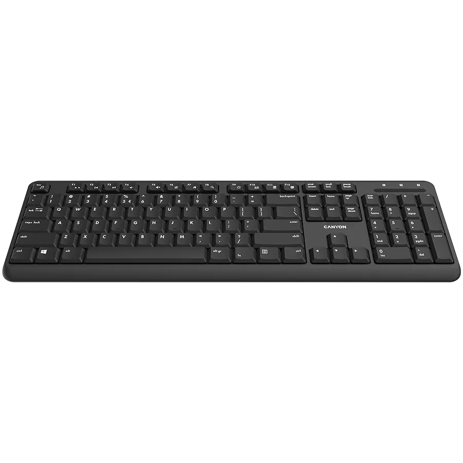 CANYON keyboard HKB-W20 EN/RU Velvet Wireless Black — фото 3