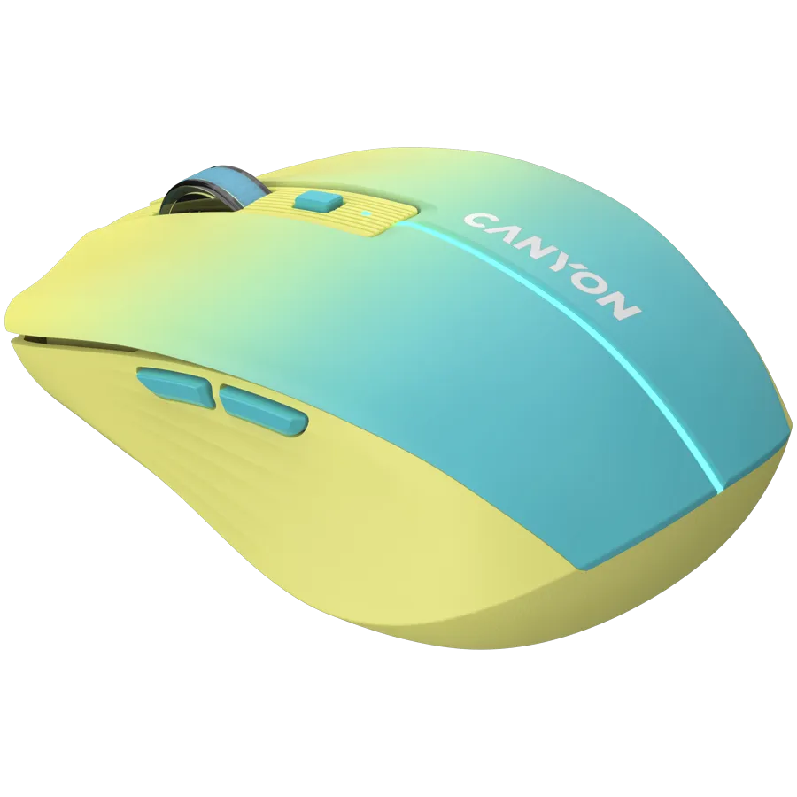 CANYON mouse MW-44  Wireless Charge Yellow Blue — фото 3