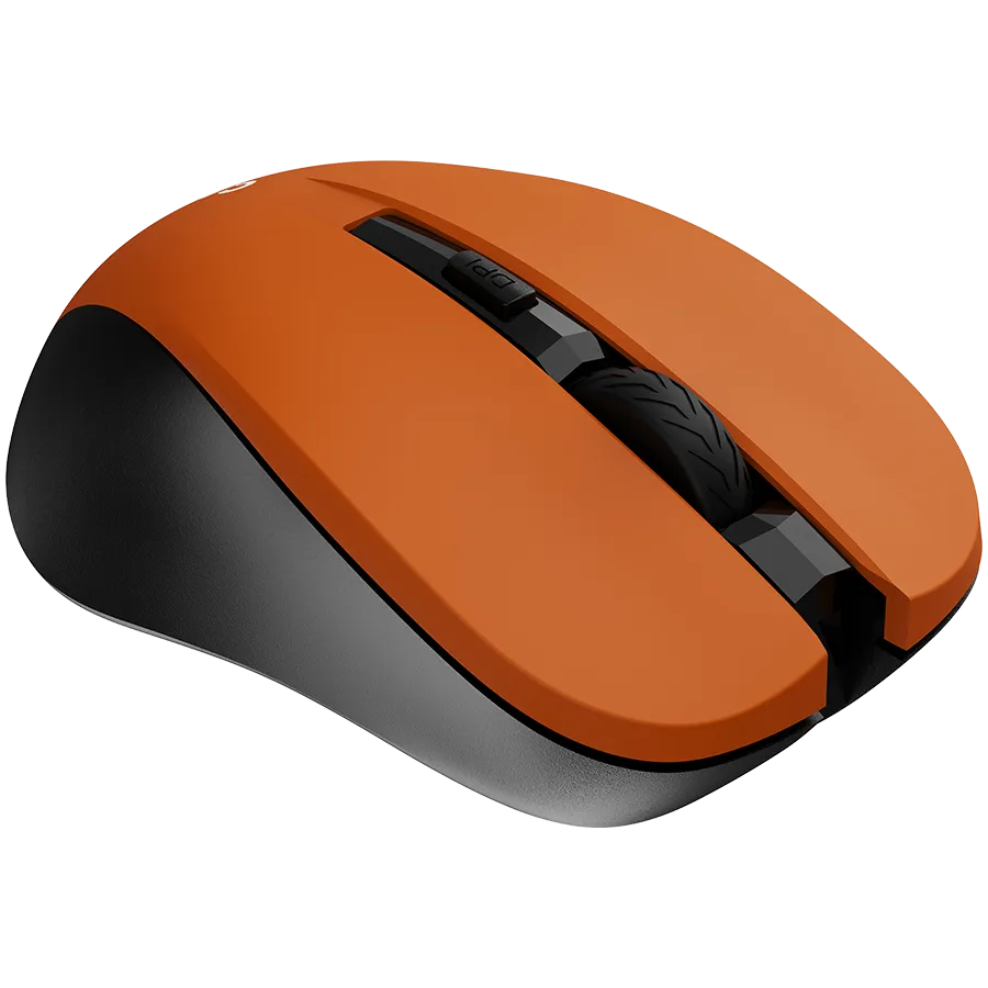 CNE-CMSW1O CANYON мышь, цвет - оранжевый, беспроводная 2.4 Гц, DPI 800/1000/1200 DPI, 3 кнопки и колесо прокрутки, прорезиненное покрытие — фото 5