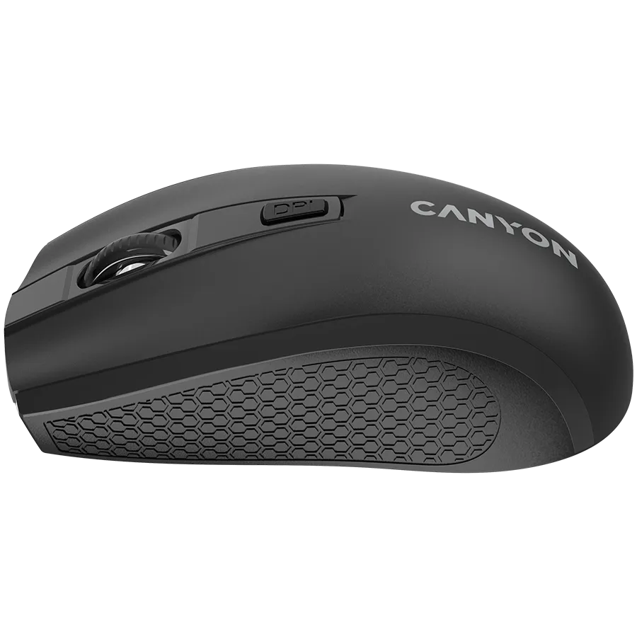 CANYON MW-7, 2.4Ghz wireless mouse, 6 buttons, DPI 800/1200/1600, with 1 AA battery ,size 110*60*37mm,58g,black — фото 4