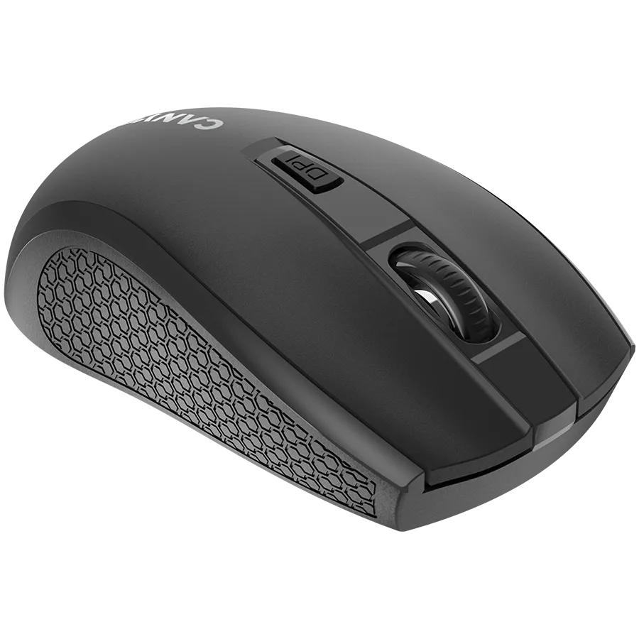 CANYON MW-7, 2.4Ghz wireless mouse, 6 buttons, DPI 800/1200/1600, with 1 AA battery ,size 110*60*37mm,58g,black — фото 3