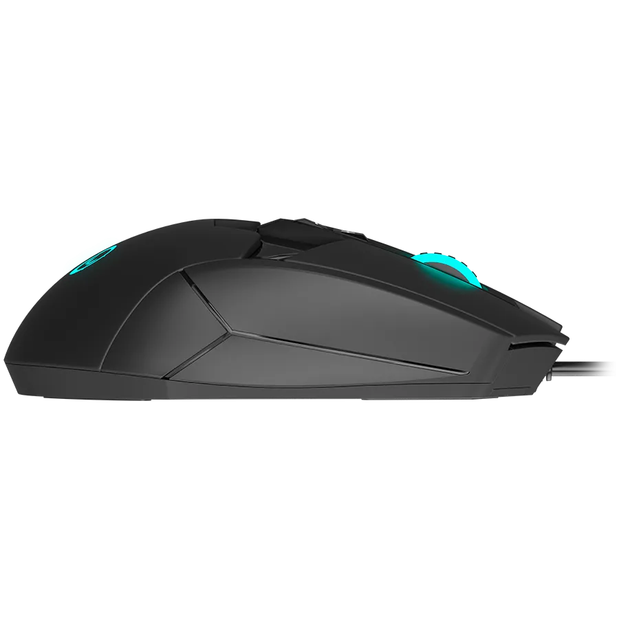 LORGAR Stricter 579, gaming mouse, 9 programmable buttons, Pixart PMW3336 sensor, DPI up to 12 000, 50 million clicks buttons lifespan, 2 switches, built-in display, 1.8m USB soft silicone cable, Matt UV coating with glossy parts and RGB lights with 4 LED — фото 6