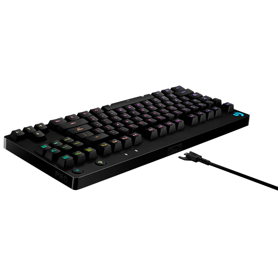 LOGITECH G PRO TKL Corded Mechanical Gaming Keyboard - BLACK - RUS - USB - CLICKY — фото 3