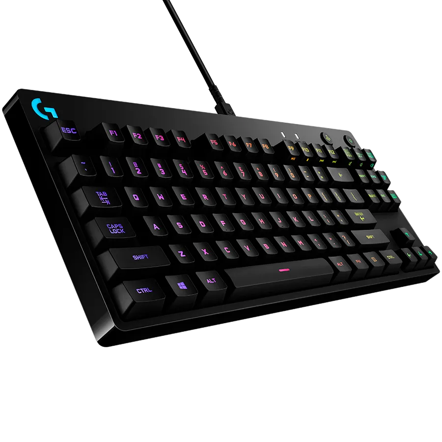 LOGITECH G PRO TKL Corded Mechanical Gaming Keyboard - BLACK - RUS - USB - CLICKY — фото 2