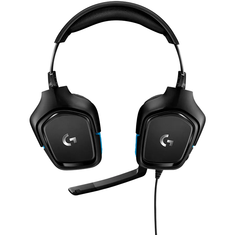 LOGITECH G432 Wired Gaming Headset 7.1 - LEATHERETTE - BLACK/BLUE - USB — фото 3
