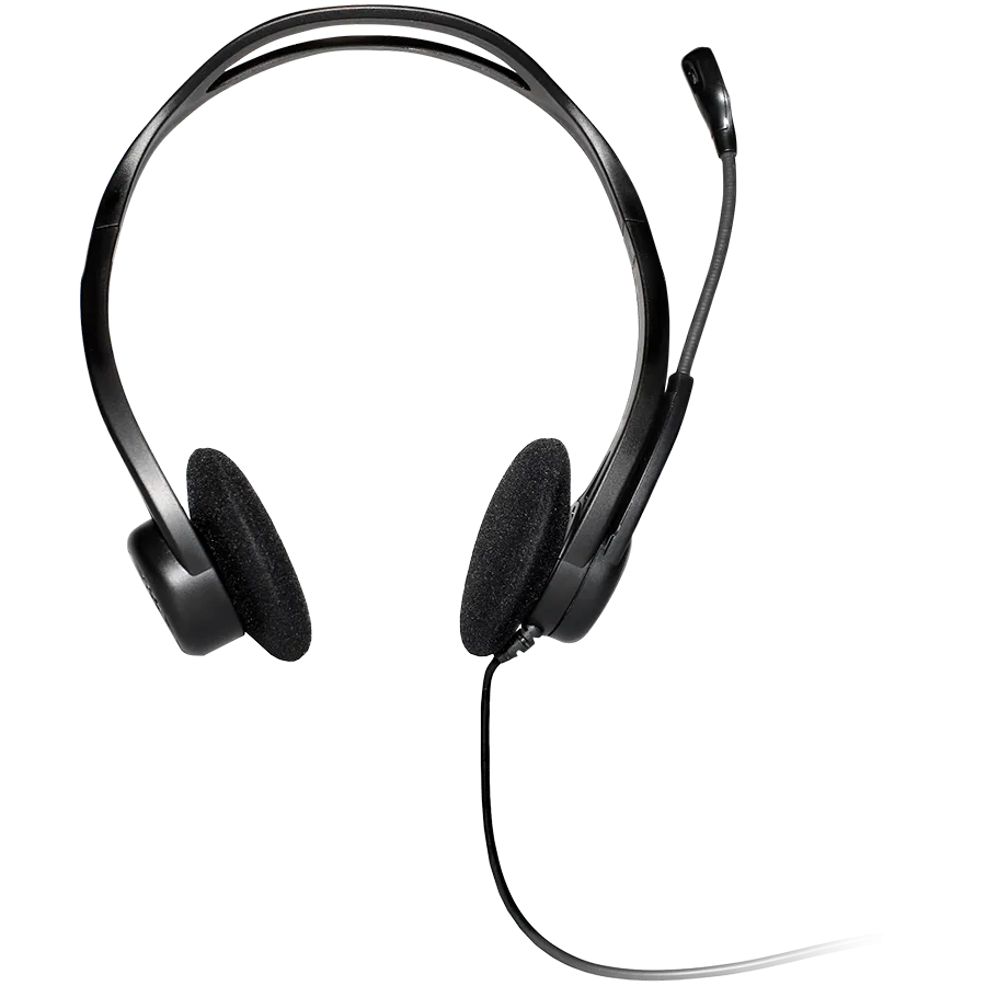 LOGITECH PC960 Corded Stereo Headset BLACK - USB — фото 4