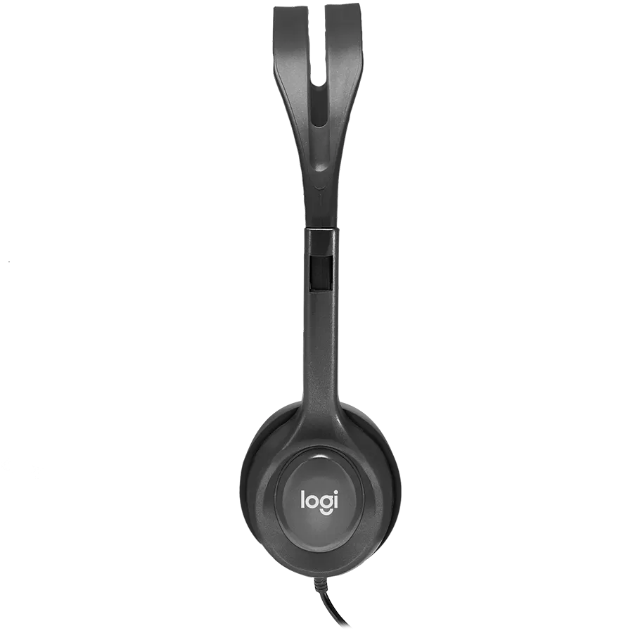 LOGITECH H111 Corded Stereo Headset - BLACK - 3.5 MM — фото 4