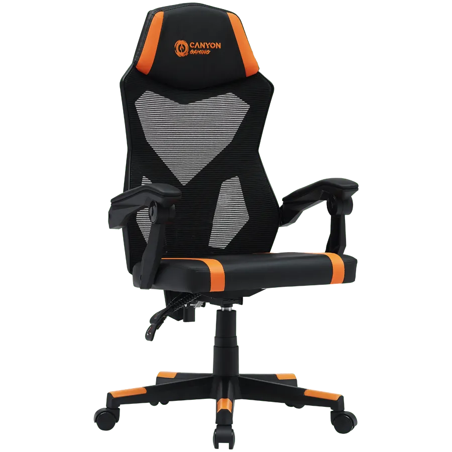 CANYON gaming chair Flow MCH01 Mesh Black Orange — фото 2