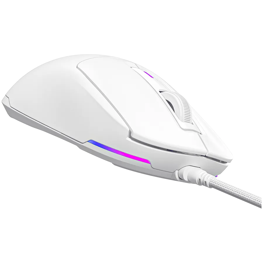 LORGAR MSA10, Ultralight Wired Gaming Mouse Advanced, white — фото 5