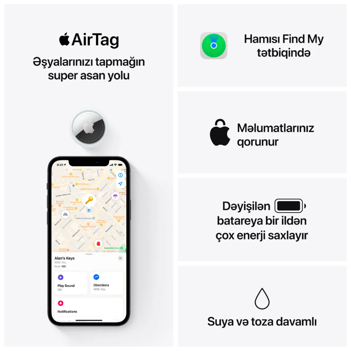 Apple AirTag (4 Pack), Model A2187 — фото 11