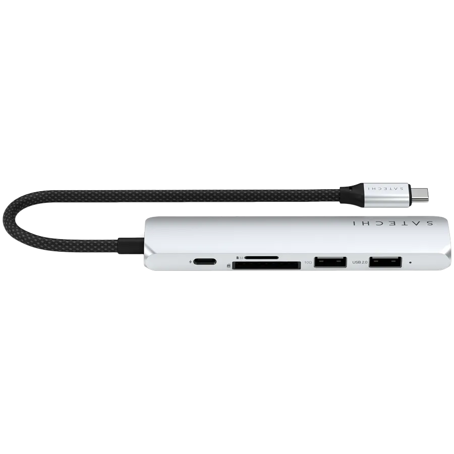 SATECHI 6-in-1 USB-C Slim Multiport Adapter (Silver) — фото 4