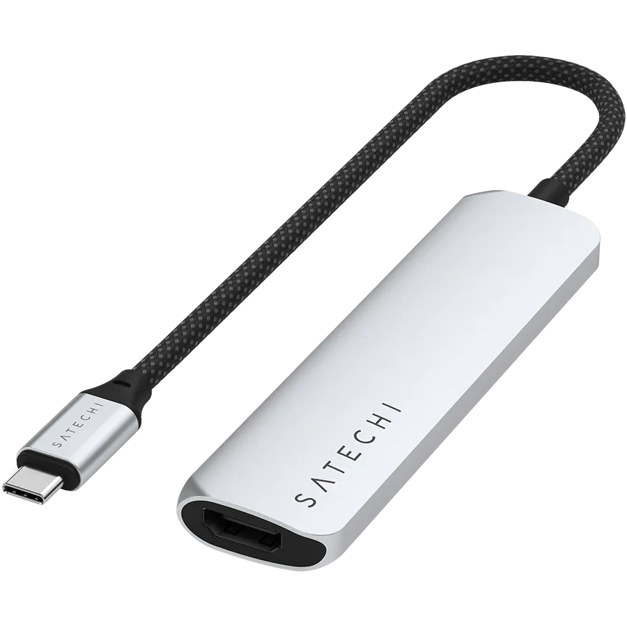 SATECHI 4-in-1 USB-C Slim Multiport Adapter 4K (Silver) — фото 2