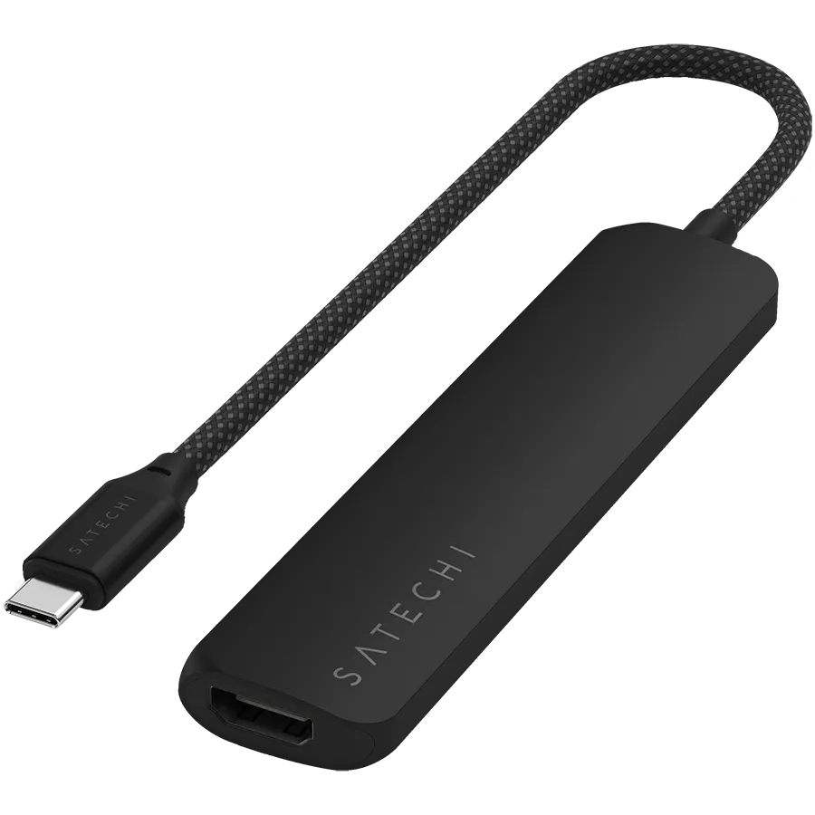 SATECHI 6-in-1 USB-C Slim Multiport Adapter (Black) — фото 2