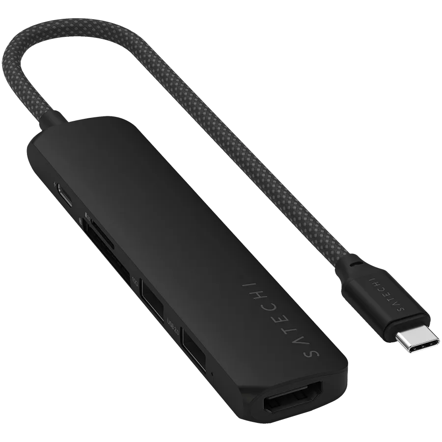SATECHI 6-in-1 USB-C Slim Multiport Adapter (Black) — фото 3