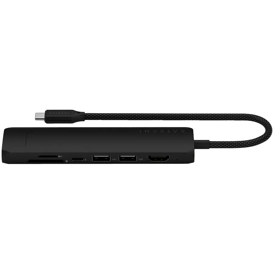 SATECHI 7-in-1 USB-C Slim Multiport Adapter with Ethernet (Black) — фото 4