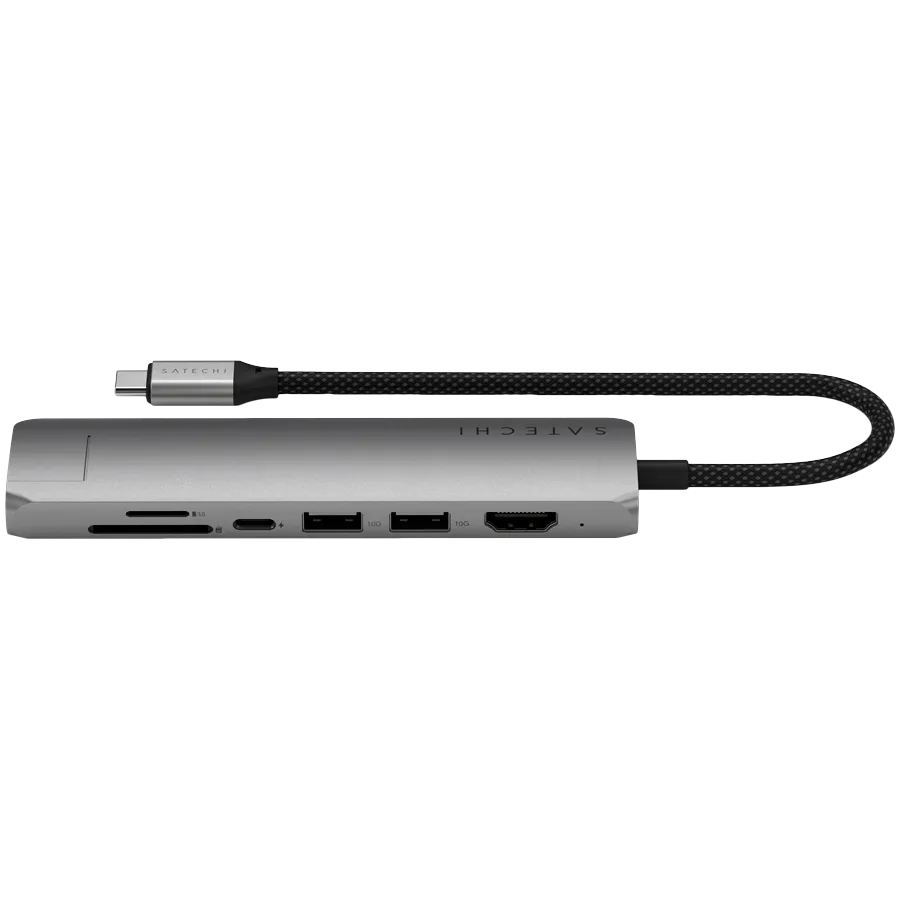 SATECHI 7-in-1 USB-C Slim Multiport Adapter with Ethernet (Space Grey) — фото 4