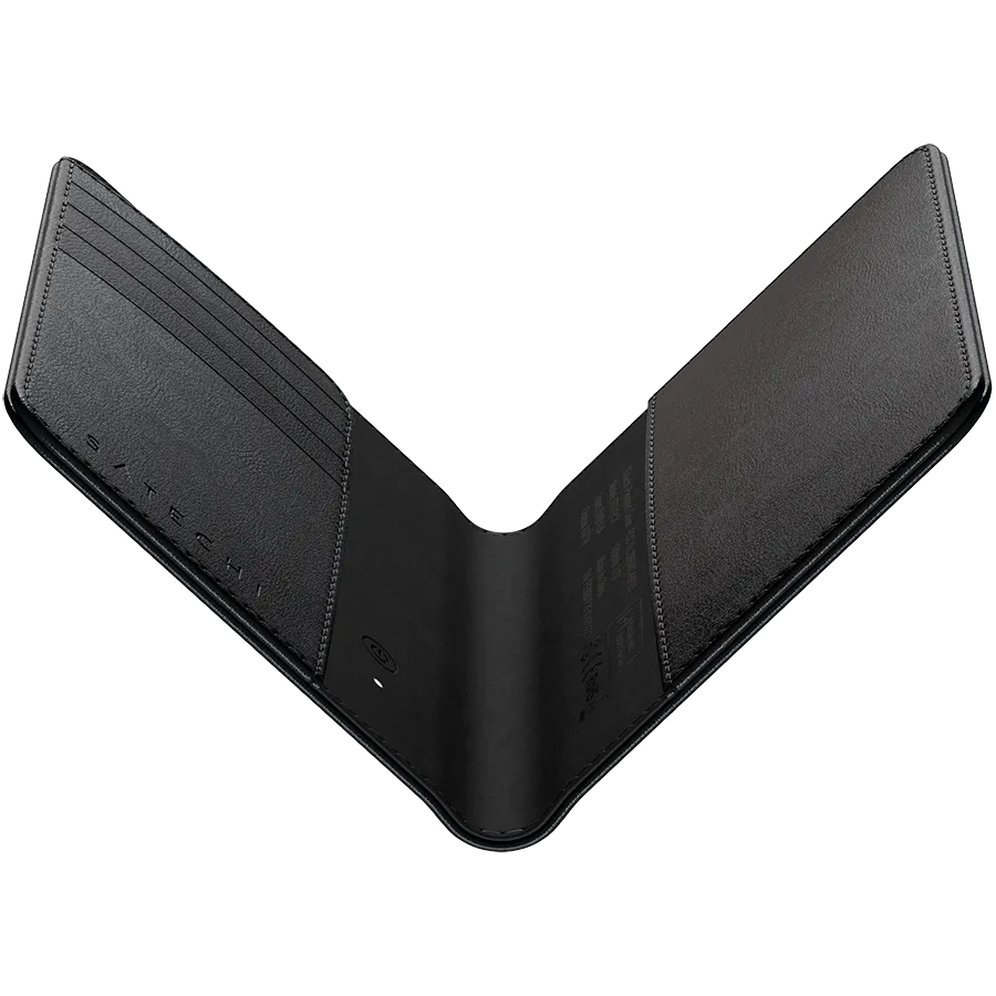 SATECHI Vegan-Leather Passport Cover w/ Find My (Black) — фото 4