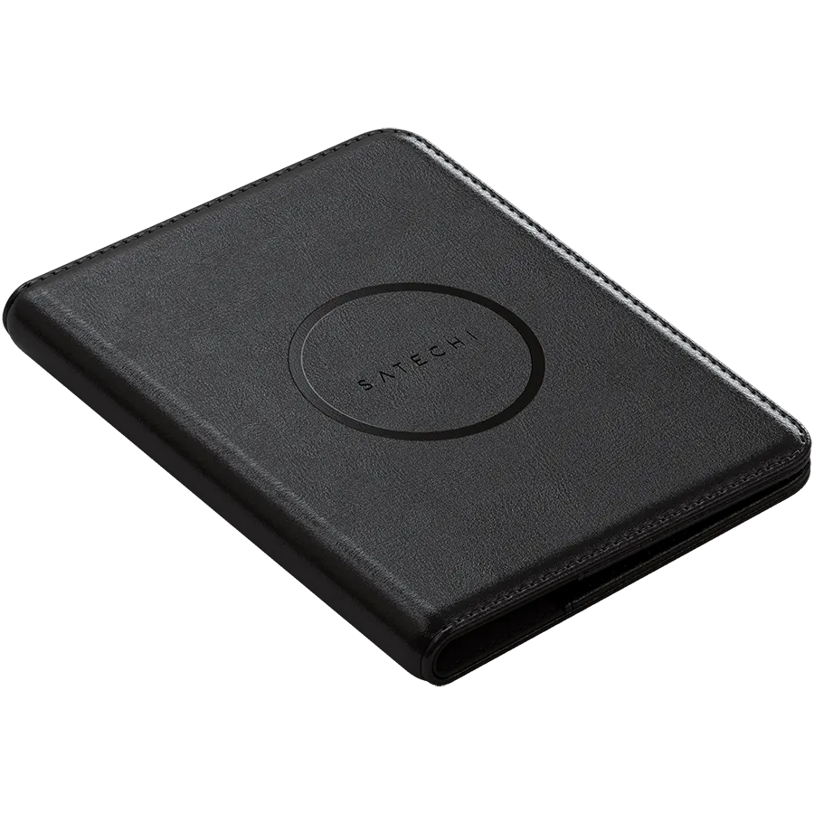SATECHI Vegan-Leather Passport Cover w/ Find My (Black) — фото 2