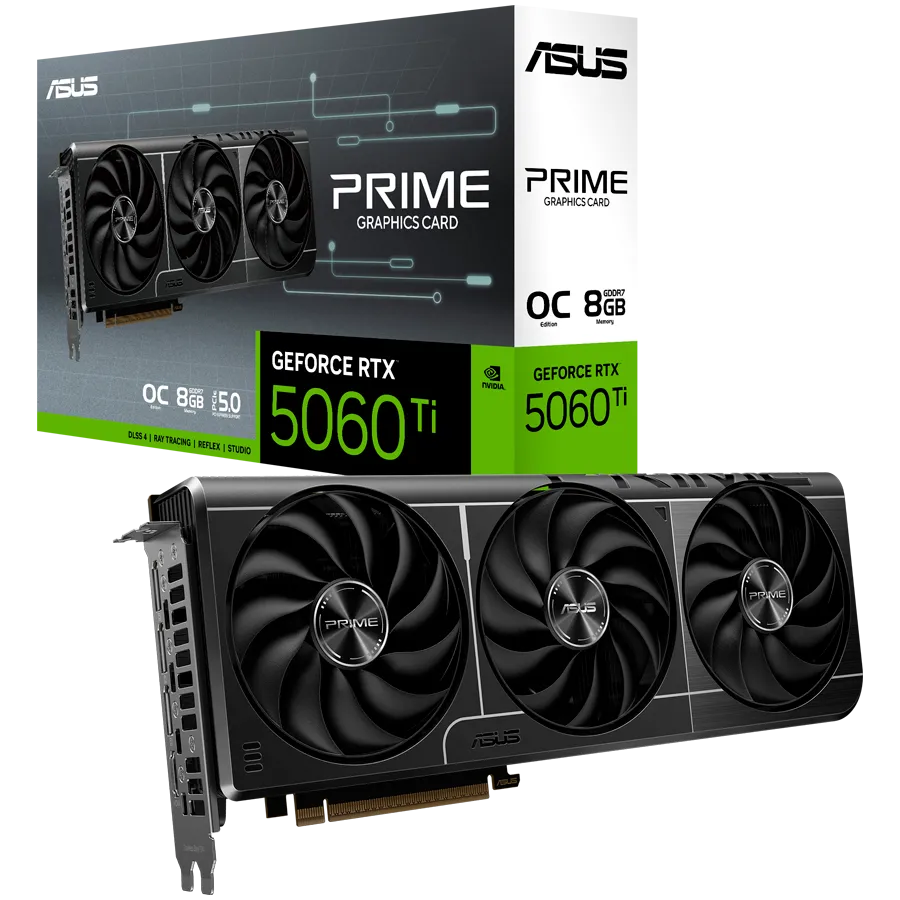 Видеокарта ASUS Prime GeForce RTX 5060 Ti OC Edition 8GB GDDR7