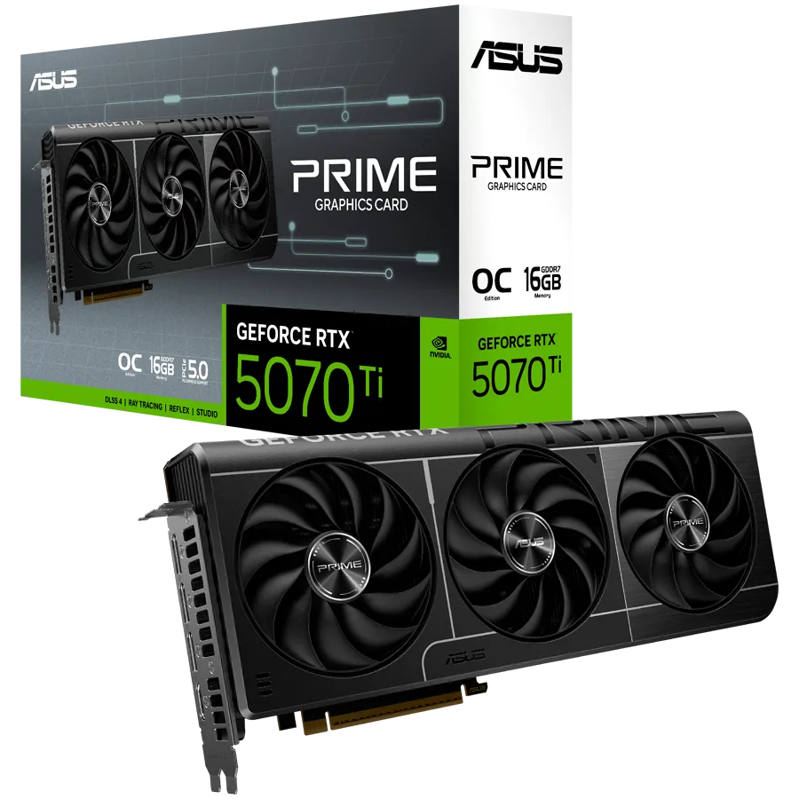 Видеокарта ASUS Prime GeForce RTX 5070 Ti OC Edition 16GB GDDR7