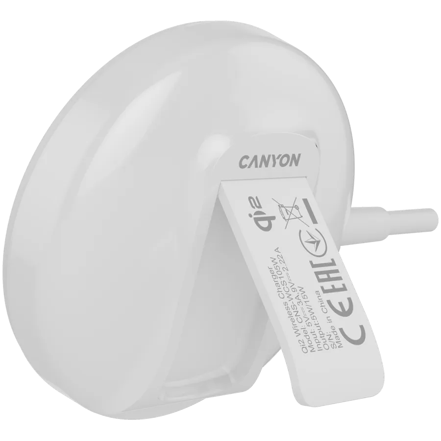 CANYON wireless charger WS-105 15W Qi2 White — фото 4