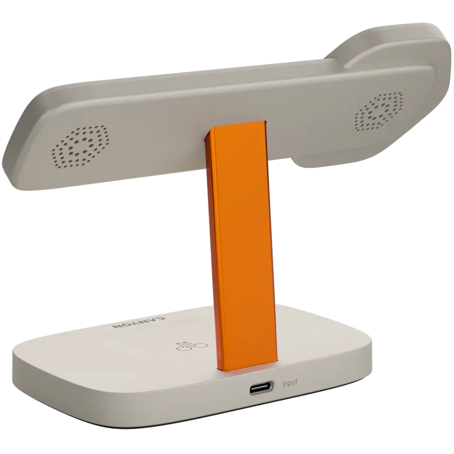 CANYON Wireless Charging Station Hexagon 310 3in1 LightGrey/Orange — фото 4