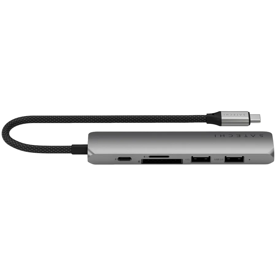 SATECHI 6-in-1 USB-C Slim Multiport Adapter (Space Grey) — фото 4