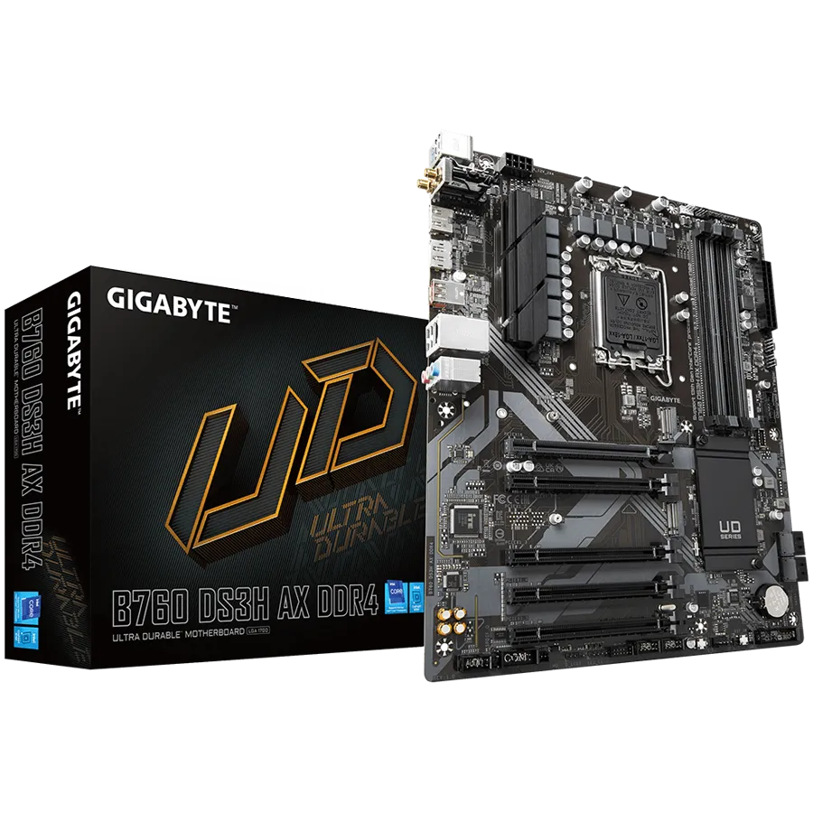 GIGABYTE MB LGA1700 B760 4 x DDR DIMM 2 x M.2 4 x SATA 1 x HDMI port 1 x DisplayPort ATX